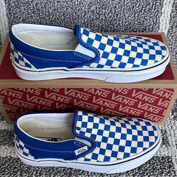 Vans Classic Slip-On Checkerboard Imperial Blue/White WMNS - Picture 2 of 16